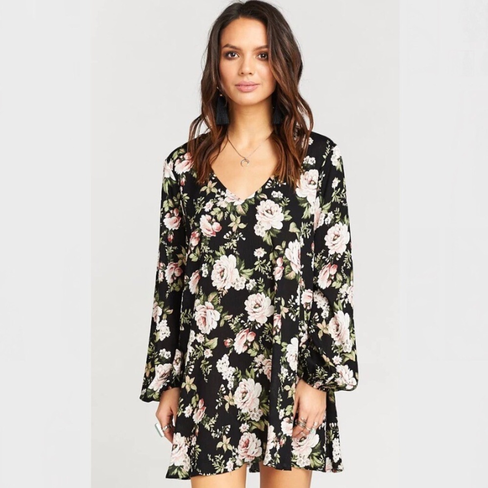 Show Me Your Mumu Donnie Dress Roses Cloud Floral Boho Mini Dress XS - Picture 15 of 16